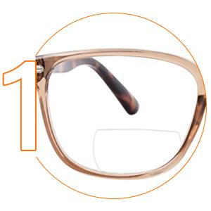 Bifocal Reading Glasses for Women, Blue Light Blocking Readers with Spring Hinges, Clear Top Retro Square Frame