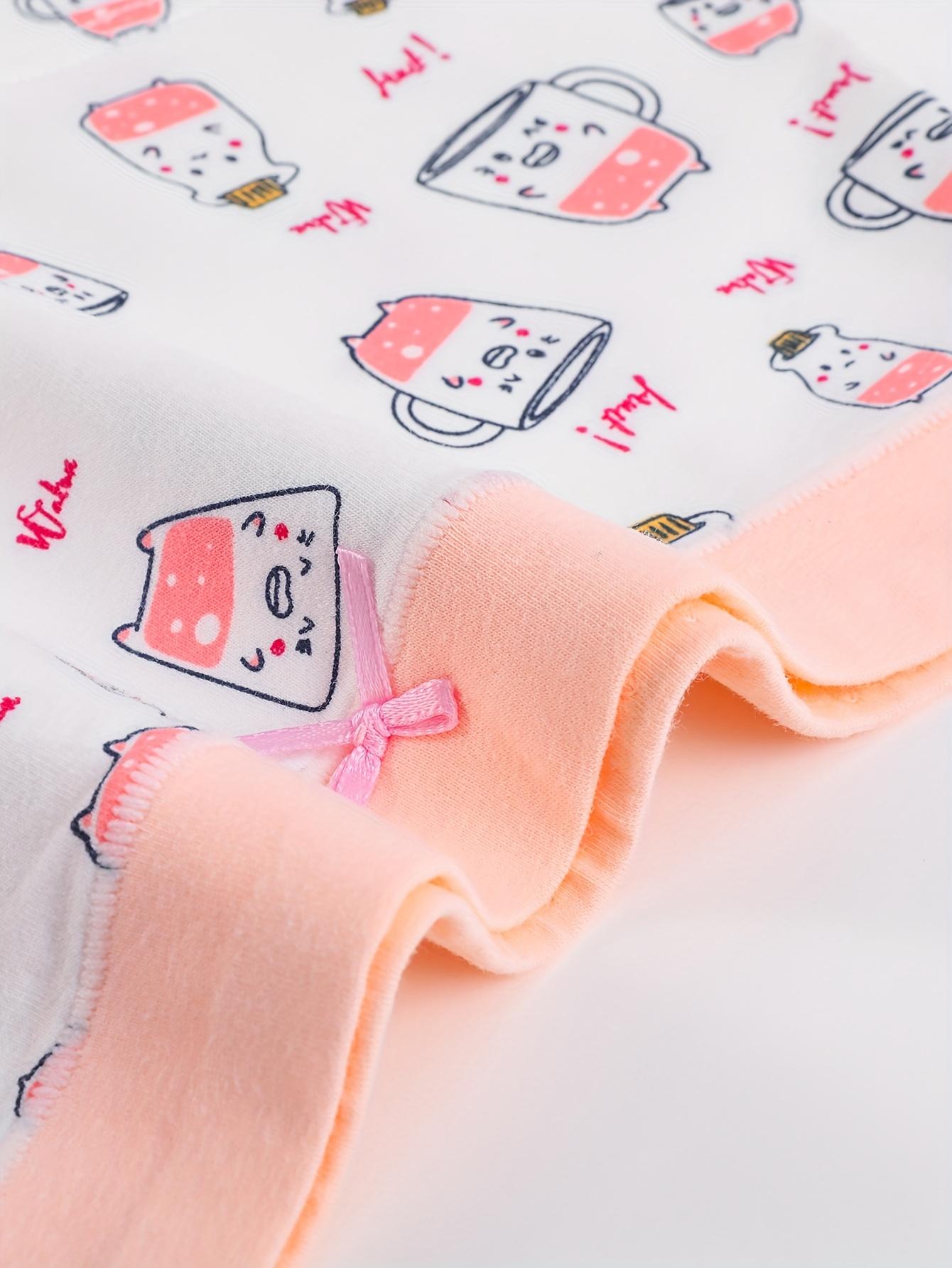 New12pcs Soft Cotton Boxer Shorts for Young Girls - Breathable, Comfortable, All-Season Underwear with Cute Cartoon Prints, Breathable Clothing |                 Playful Print Design |    Gifts  Gifts             Stretchable Fabric