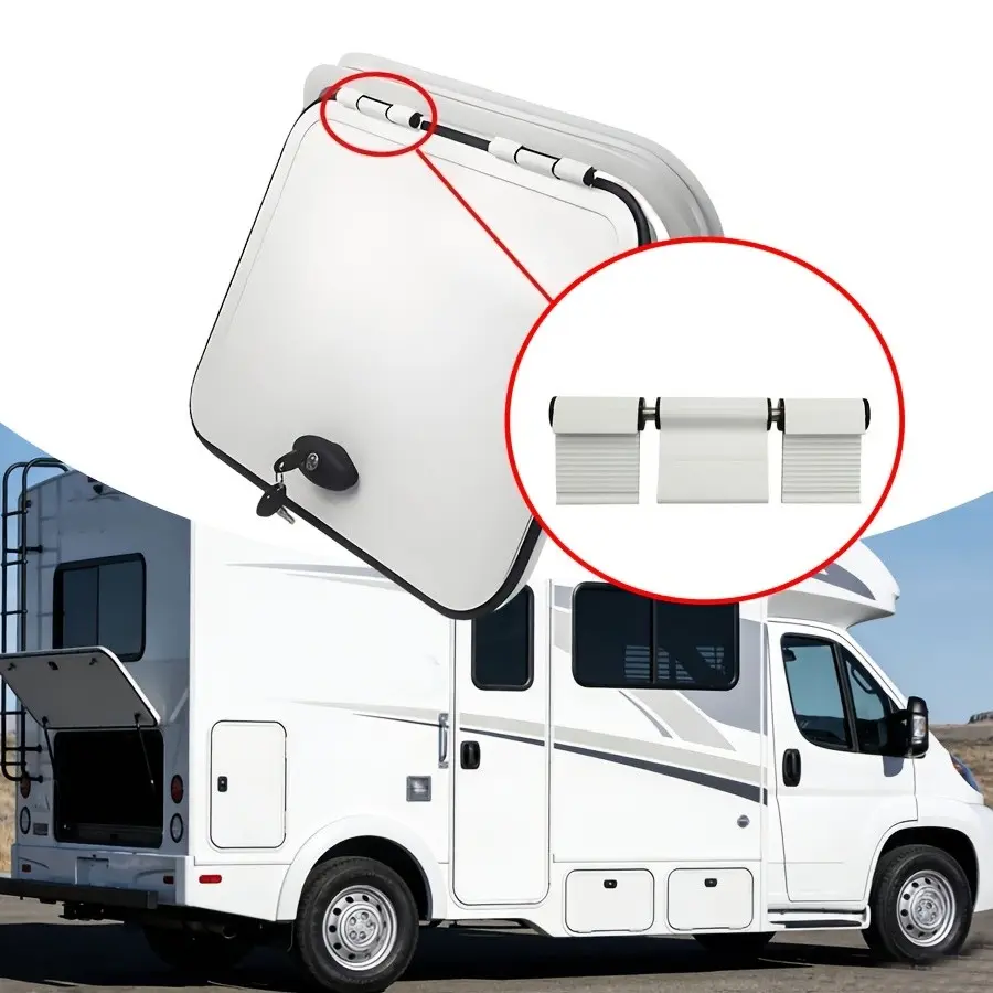 2-Pack RV Door Hinges, Solid Style, High-Quality Aluminum Alloy, Rust-Resistant, Lightweight, Strong Load Capacity, Easy Installation