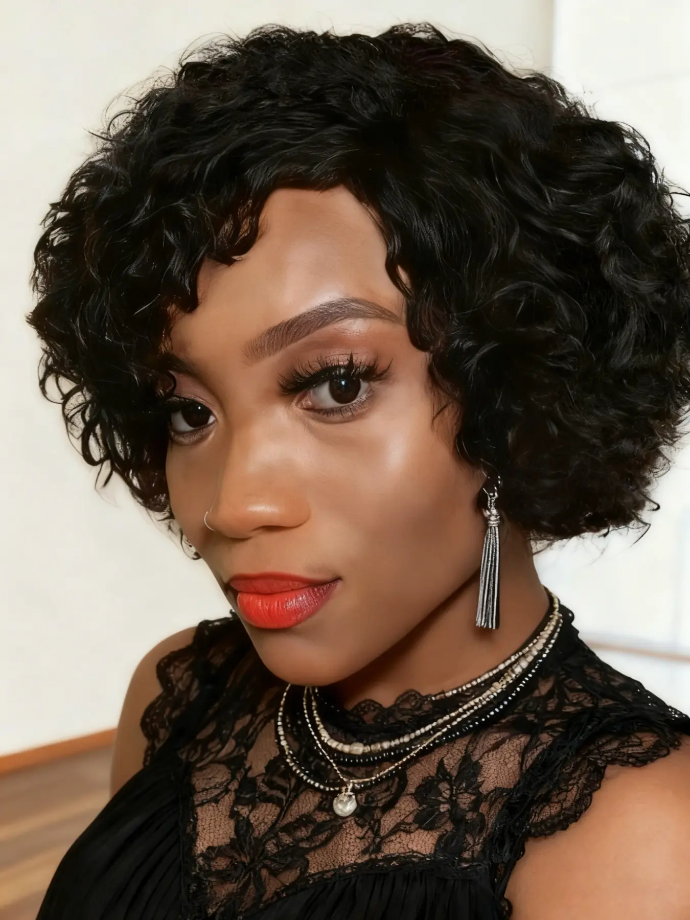 Short Curly Human Hair Wigs for Women Pixie Curly Bob Wig Side Part Kinky Curly Deep Curly Human Hair