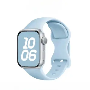 2026 New Colorway Figure‑8 Buckle Silicone Watch Band – Flexible Classic Strap Compatible with Apple Watch SE/6‑8, Soft & Comfortable for Daily Casual & Lifestyle Wear (Strap Only) summerwins