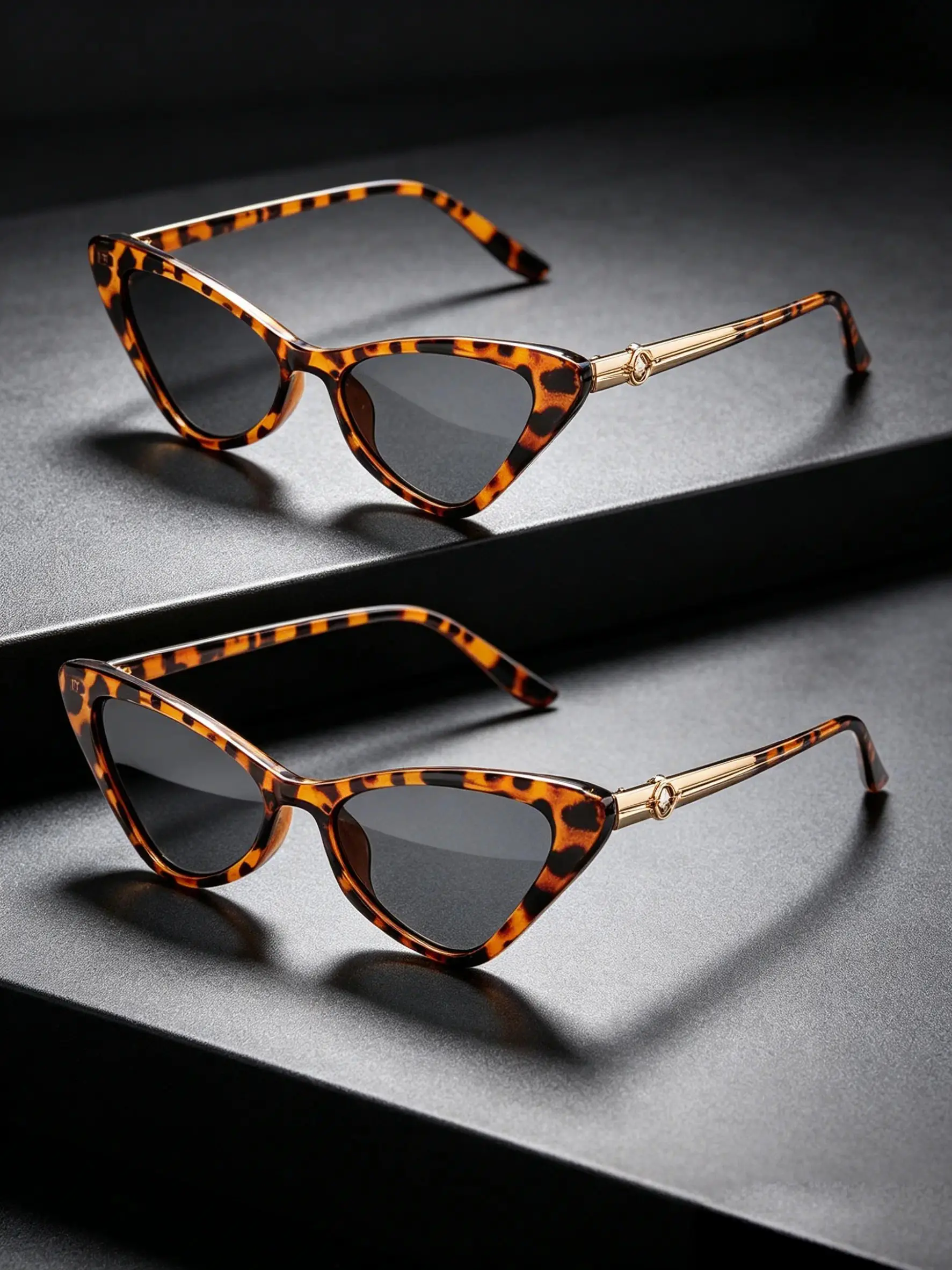 2PCS Y2K Slim Cat Eye Triangle Sunglasses For Her, Translucent Clear Frame Gradient Tinted UV Block Lens, Thin Retro Pointed Eyewear, Lightweight Trendy Beach Driving Daily Party Statement Shades