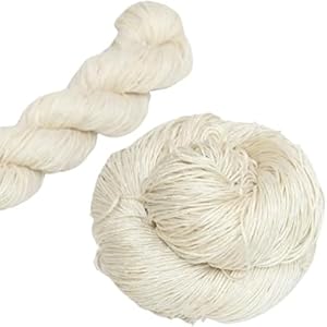 3 Ply 100% Mulberry Silk Lace Weight Yarn| Perfect for & Crocheting and Weaving| Quality Silk Yarn for Luxurious Creating Projects.(50 Grams – 260 Yards, Sacred White) 3 Ply 100% Mulberry Silk Lace Weight Yarn| Perfect for & Crocheting and Weaving| Quality Silk Yarn for Luxurious Creating Projects.(50 Grams – 260 Yards, Sacred White)