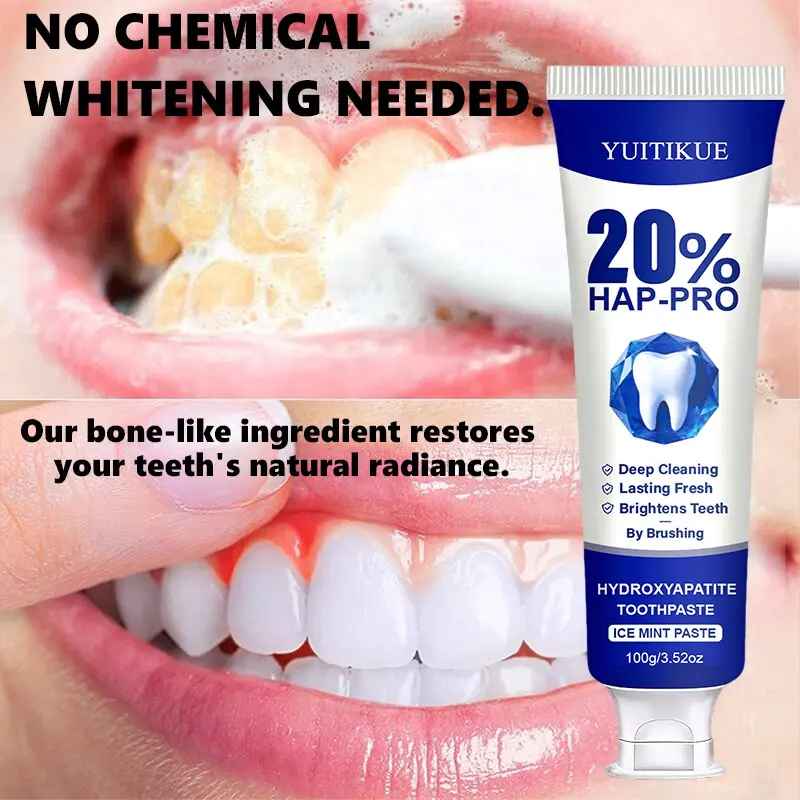 Yuitikue High Activity Hap Deep Cleaning Toothpaste 100g, Removes Coffee Tea Stains, Daily Use Surface Cleanser, Oral Care Essential