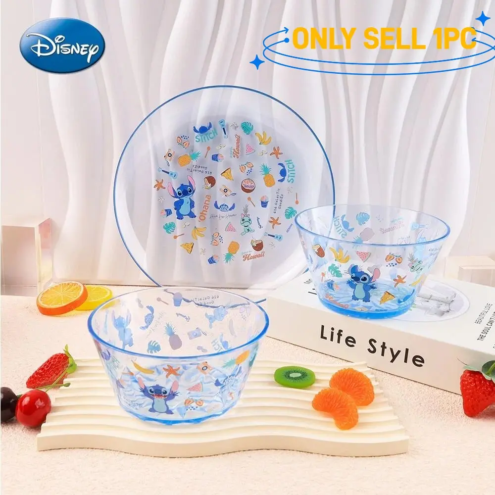 Disney Officially Licensed Stitch Tableware Set, Fun Design Clear Plastic Lightweight Dishwasher Safe Dinnerware for Kids & Adults, Perfect Gift Idea, Kitchen Plates And Bowls Set, Dishware Sets