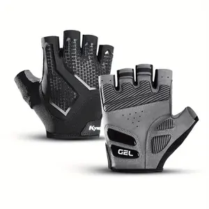 Short-Finger Outdoor Cycling Gloves Suitable Both Men And Women, Comfortable And Breathable, Adjustable Fitness Gloves