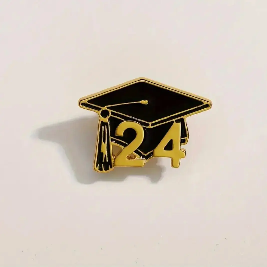 Graduation cap 24 enamel pin