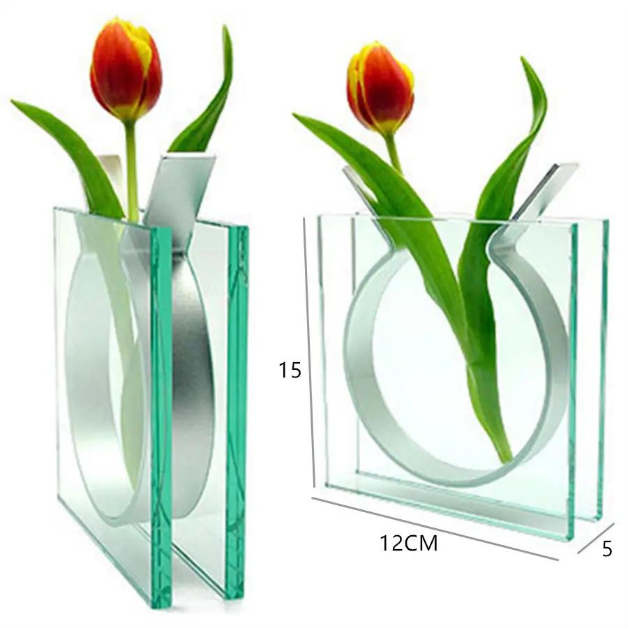 Transparent Acrylic Flower Box Vase Set, Round & Square Floral Arrangement Container, Romantic Wedding Event Table Decoration, Multi-Purpose Apartment Accessory S Gift For Everyday Storage Family Outing Household Organizer