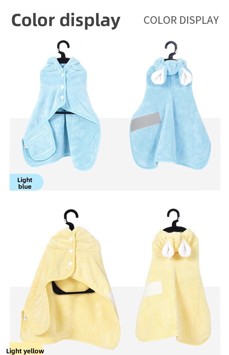 Hooded pet bathrobe, dog clothes, cat towel, super absorbent, soft, quick-drying, specialized for bathing and drying dogs