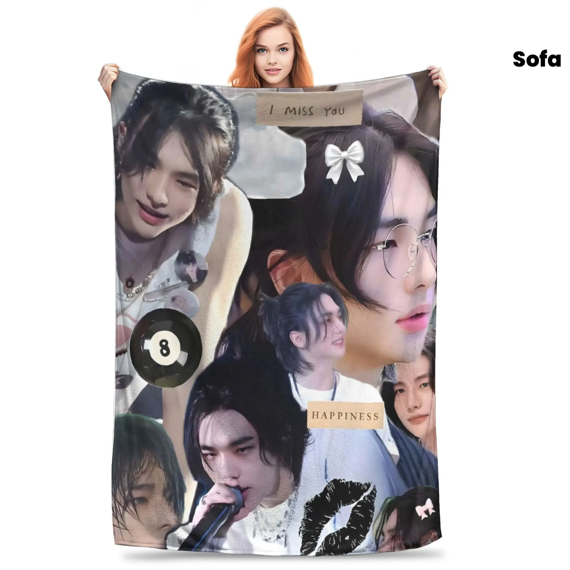 Kpop Hyunjin Blanket Sofa Bedroom Bed Home Office Nap Blanket Car Travel Picnic Blankets Gift