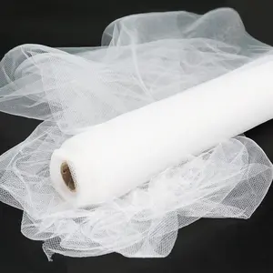 White Tulle Fabric Rolls 54 Inch by 10 Yards Soft Drape Sheer Tulle Ribbon Spool for Wedding Party Ceiling Decoration Tutu Skirt Christmas Gift Wrapping