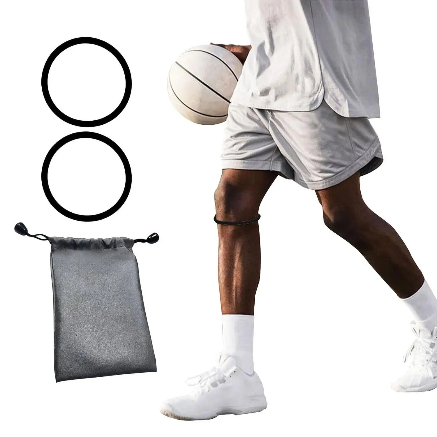 Patellar Tendon Support Strap Knee Bands for Youth - Basketball Patella Stabilizer with Silicone Gel Pad Elastic Protection Knee Brace for Running & Workouts