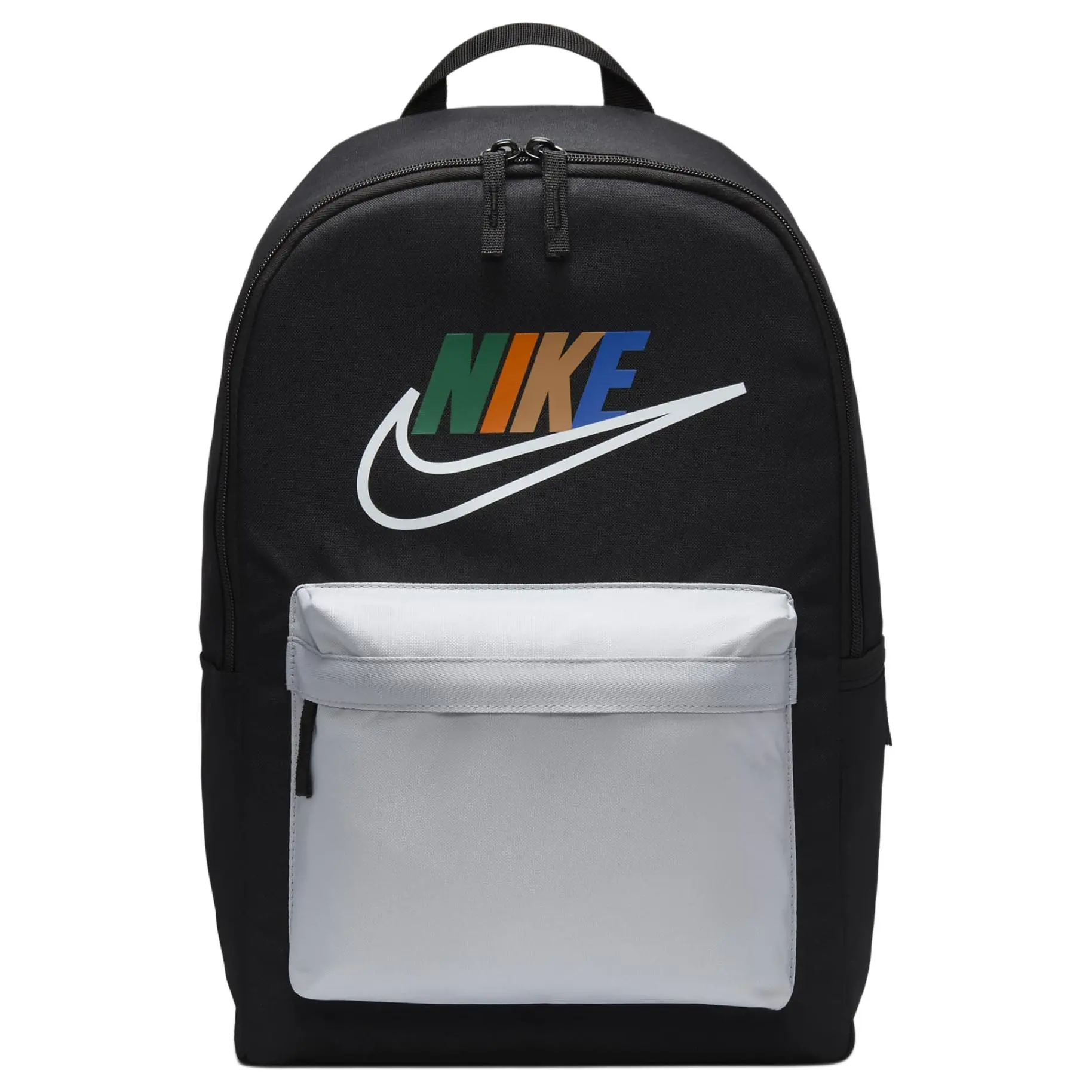 Nike Heritage Backpack for Men and Women – Polyester Zippered Casual Style in Black