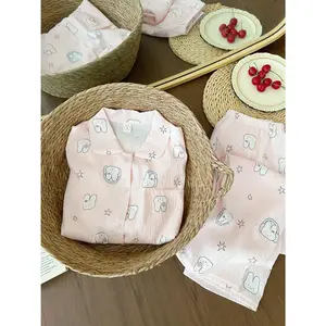 Kawaimiffy Rabbit Pajamas Women's Autumn and Winter Long-sleeved and Long-pants Set Comfortable Cartoon Sweet Home Wear Set