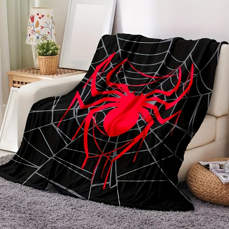 This Incredibly Soft Flannel Throw Blanket Features A Spider Print  All-Season Comfort Suitable As A Warm Cozy Blanket For Home Sofas, Bedding, Office Napping, Travel, And Camping, Perfect As A Gift For Friends And Family
