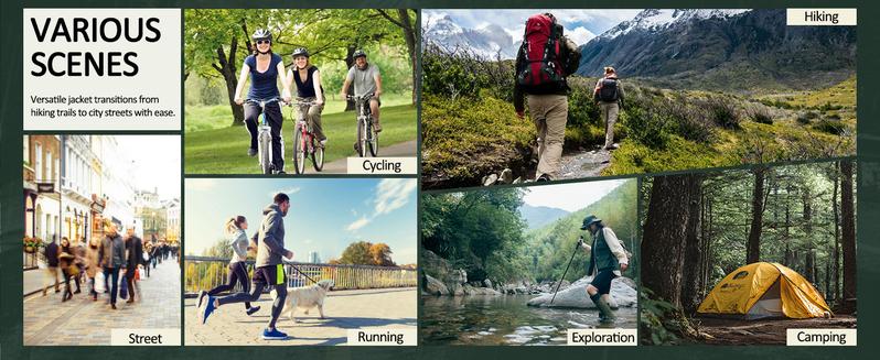 Yousify Womens Waterproof Rain Jackets Lightweight Zip Up Raincoat Outdoor Hiking Hooded Windbreaker with Pocket