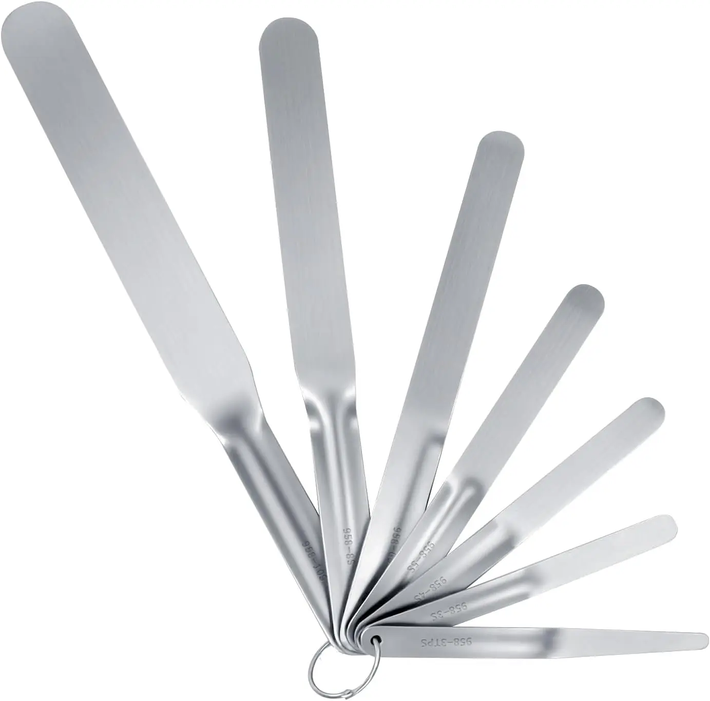 7- Stainless Steel Caulking Tool Kit, Multi-Purpose Caulking Spatula Set, 958-g01 Streamline Caulk Spatula Tools, Professional Caulk  Set, Tip Widths from 3/8'' to 1-1/2'' with Hang Holes