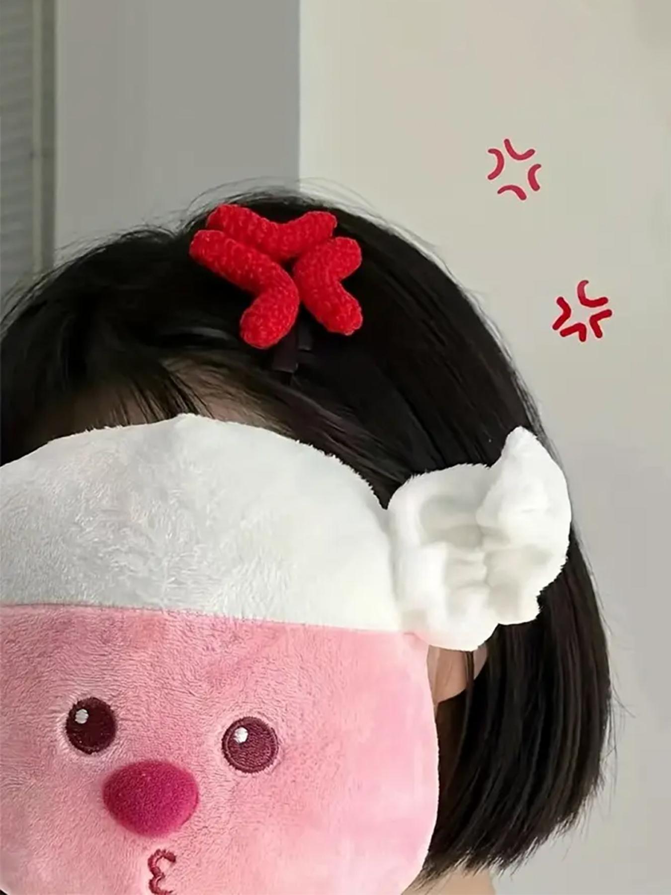 Cute Plush Angry Expression Hair Clip, Simple Fashionable Hair Accessories for Women & Girls, Minimalist Hairstyle Headwear Suitable for Thick Hair, Barrettes Hair Clips, Super Cute Clips, Hairpins