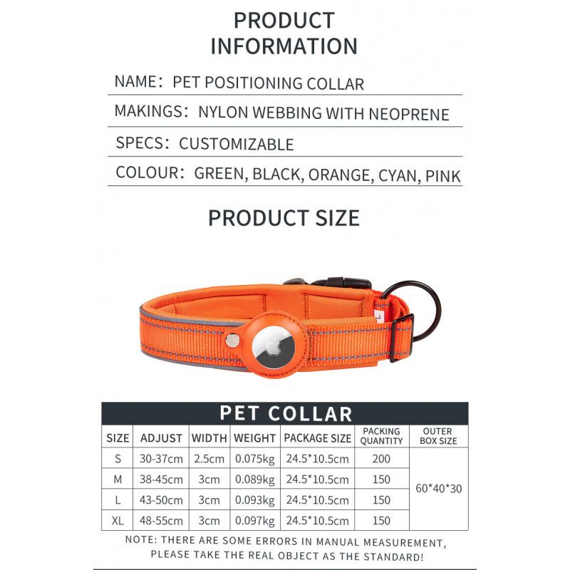 Dog GPS Tracking Collar for Medium & Large Dogs - Non-Chafing Anti-Lost Collar with Leash Attachment