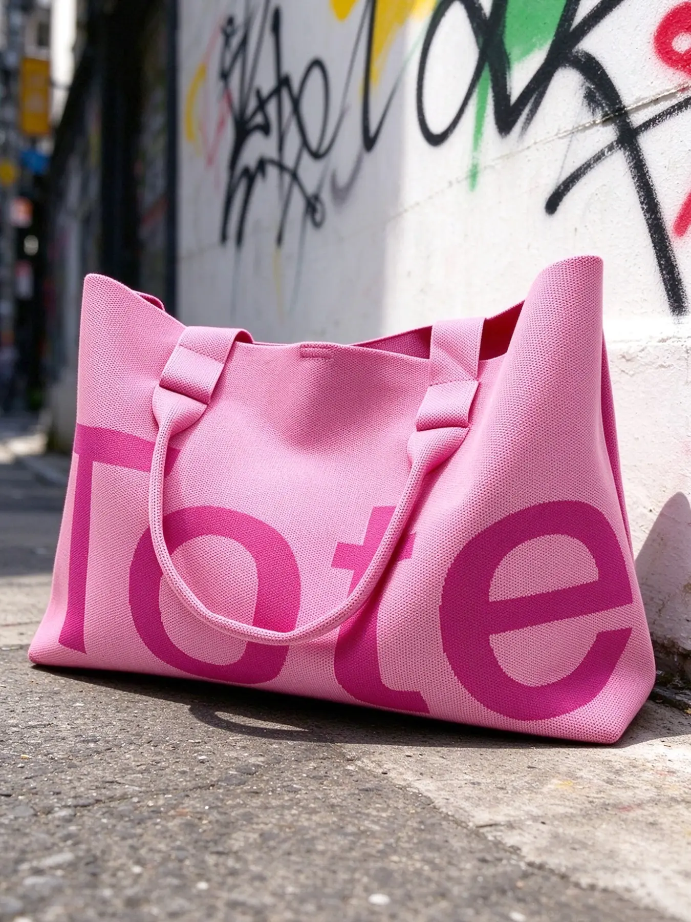 2026 Fall Winter Large Capacity Tote Bag, Letter Pattern, Zebra Print, Dual Handle, Fashion Shoulder Bag, Gym Bag, Holiday Gift