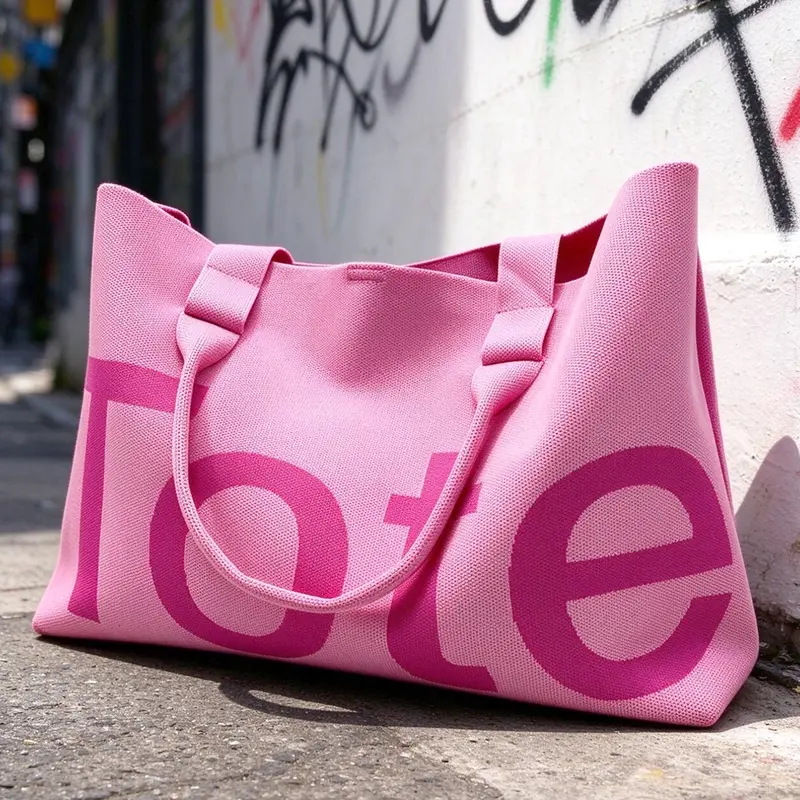 2026 Fall Winter Large Capacity Tote Bag, Letter Pattern, Zebra Print, Dual Handle, Fashion Shoulder Bag, Gym Bag, Holiday Gift