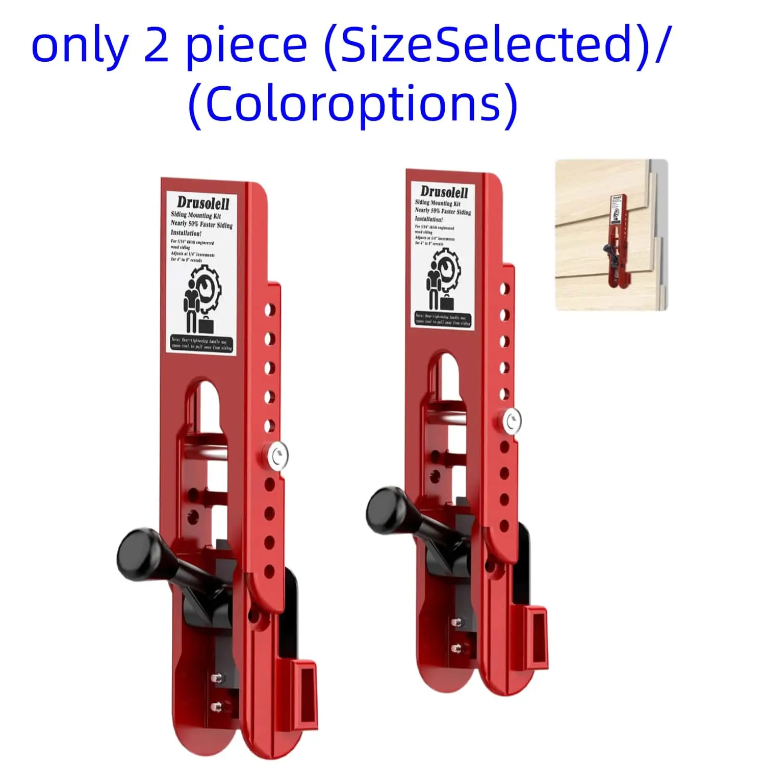 Siding Installation Tool Set, Vinyl Siding Mounting Jig Kit, One Person Board Spacer Locator, Carpentry Hand Tool for Wood Vinyl Cement Walls, Adjustable Installation Kit