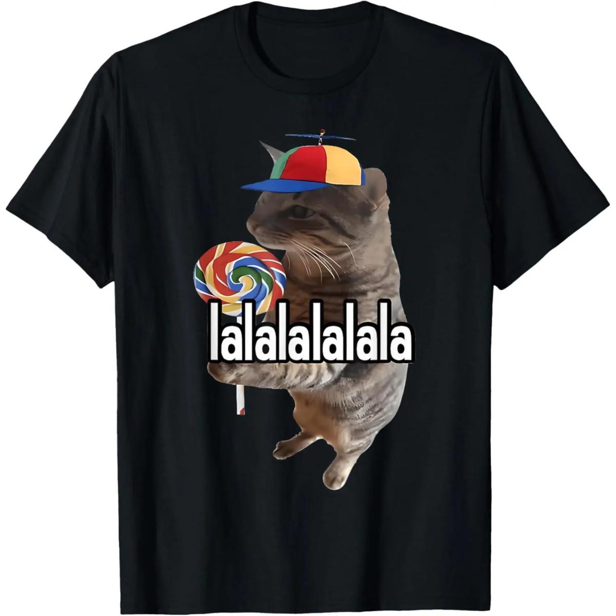 Silly Cat With Lollipop Meme T-Shirt