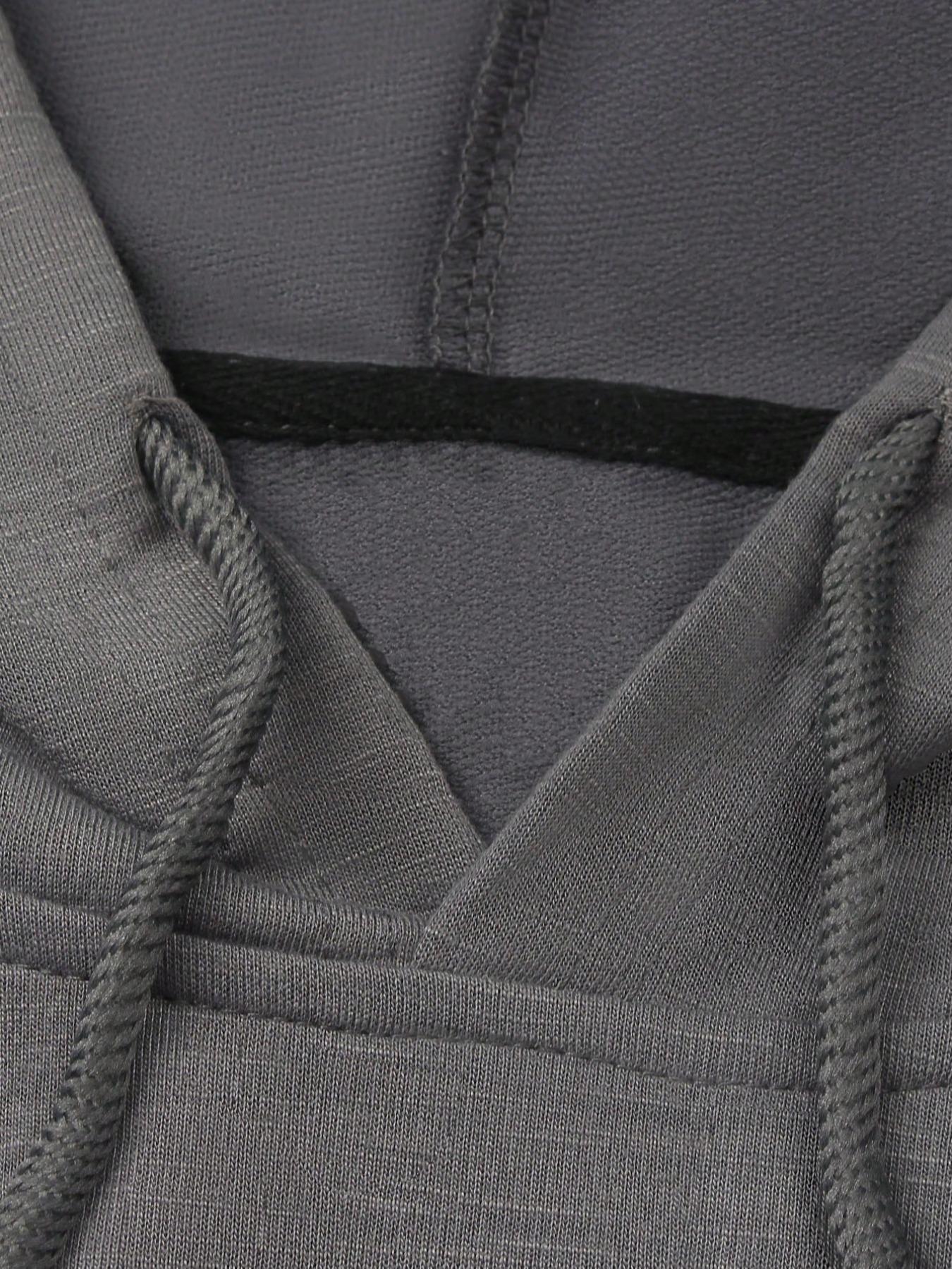 Men's Regular Fit Patched Drawstring Jersey Hoodie, Casual Fitted Long Sleeve Contrast Binding Sweatshirt for Spring & Fall, Fashion Men's Clothes for Daily Wear Men's Regular Fit Patched Drawstring Jersey Hoodie, Casual Fitted Long Sleeve Contrast Binding Sweatshirt for Spring & Fall, Fashion Men's Clothes for Daily Wear