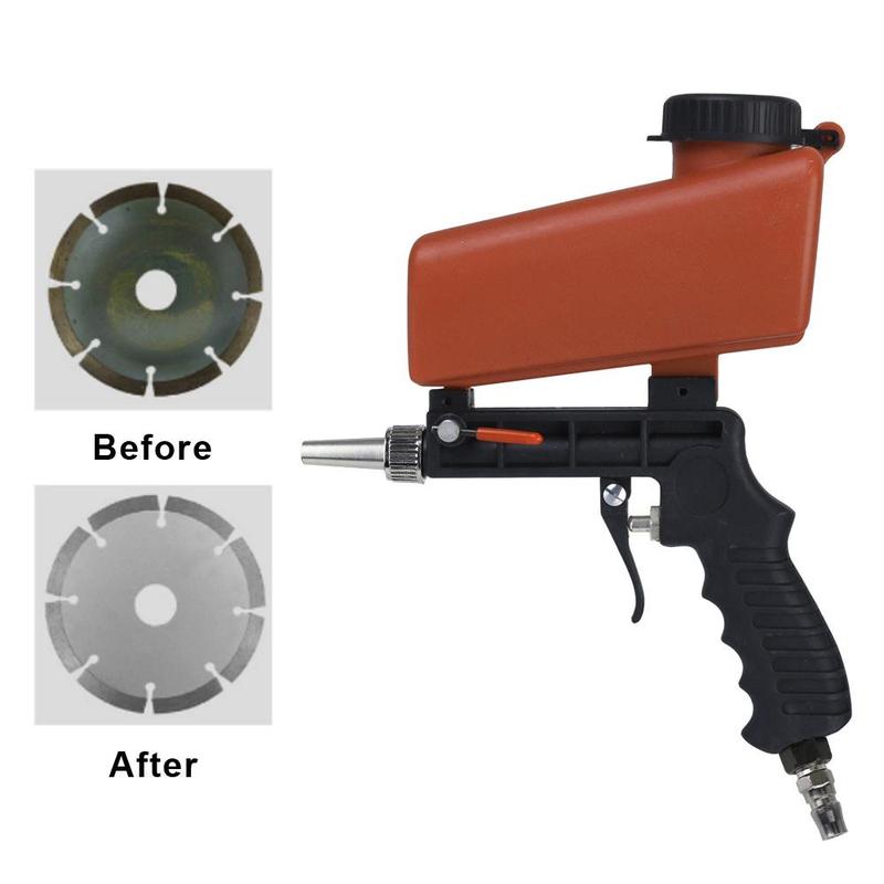 Handheld Pneumatic Blasting Device Set, 90PSI Portable Gravity Sand Blaster, Adjustable Small Sand Blasting Machine Sandblasting Machine, Automotive, Professional Car Body Repair Tool, Heavy Duty, Pressure, Industrial Power Tools Accessories, Tool Kit