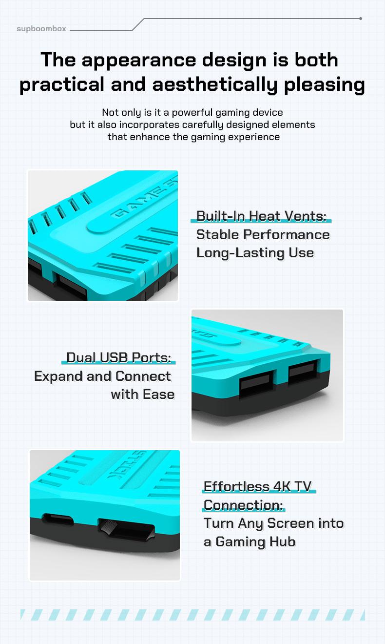 U36 Wireless Game Stick Retro Gaming Console S905 128G 50,000+ Games Support 40+ Classic Emulators For PS1/PSP 4K HDMI Kid Gifts