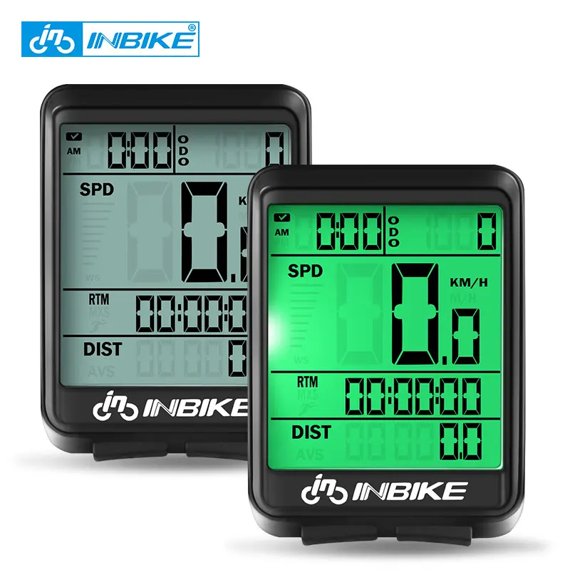 INBIKE 2.1" Wireless Bike Computer| Waterproof Cycling Speedometer & Odometer| MTB Road Bike Gear IC321