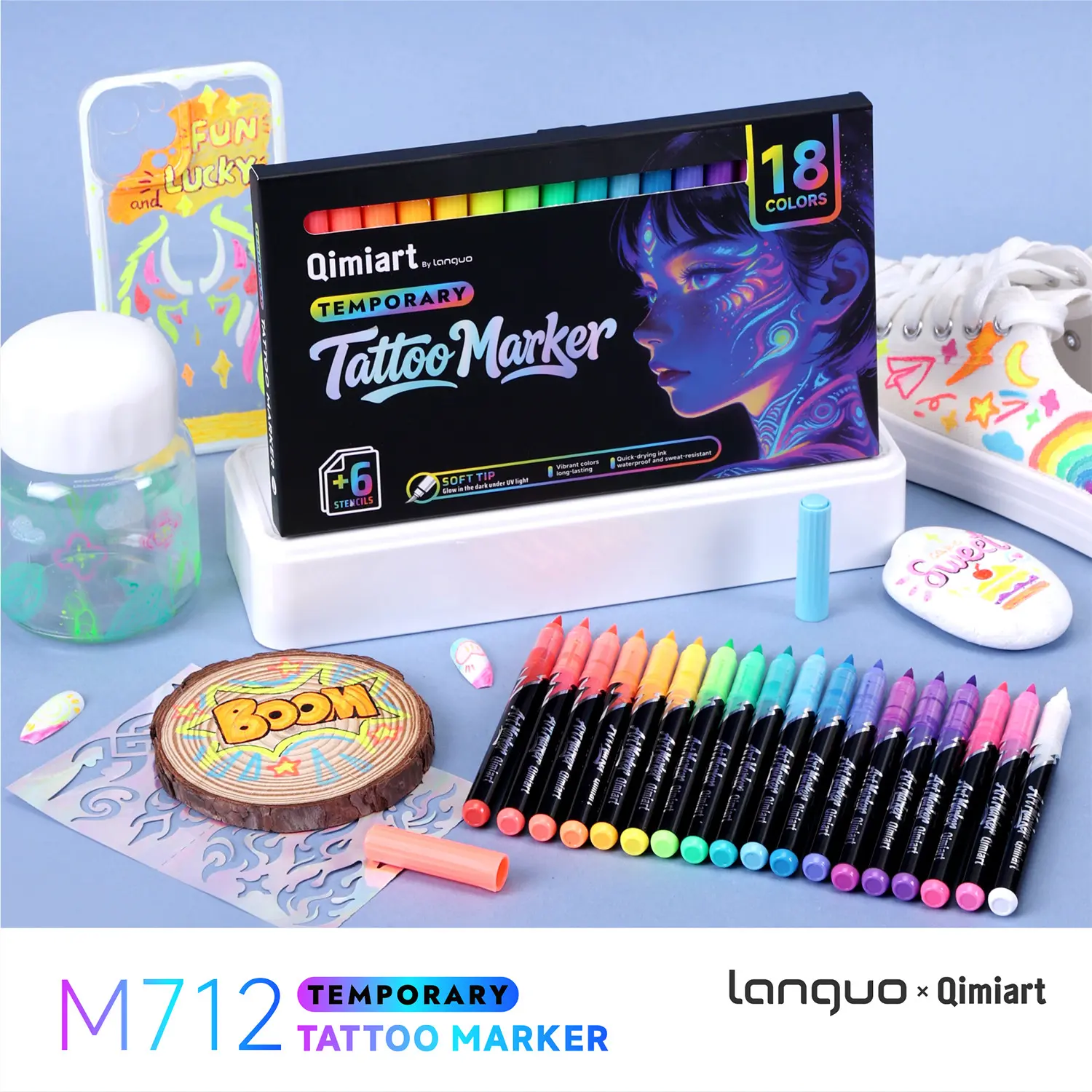 Direct Liquid Soft Tip UV Fluorescent Marker Pen, Self-Luminous Night Glow Pen, DIY Hand Drawn Night Light Pen, Festival Party Graffiti Pen