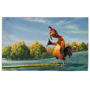 Chicken Flag 3x5 Ft Funny Flags for College Dorm Room Guys Double Sided Meme Flags Man Cave Bedroom Wall Art Decor Banner Gifts Y2K Indie Room Decor Wall Tapestry