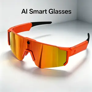 Sport Smart Glasses with Camera, Bluetooth-compatible Connection, HD Camera, Video Recording, Ai Translation, Built In Lithium Ion Battery, Sports Smart Glasses
