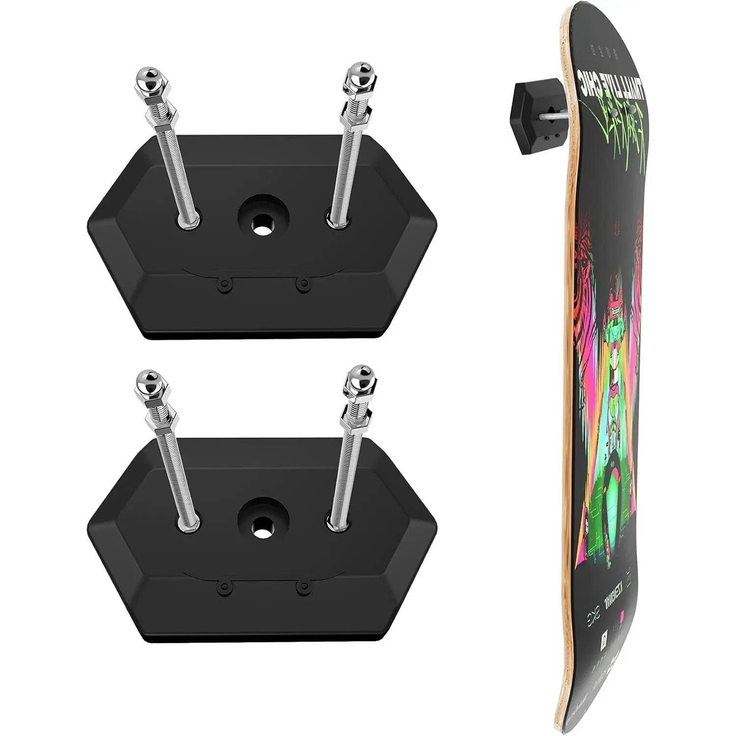 Skateboard Wall Mount Skateboard Hanger for Skateboard Deck Display and Storage, Floating Effect
