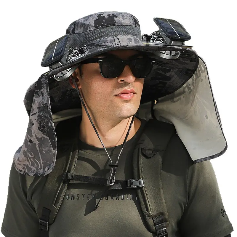 New Solar-Powered Outdoor Cooling Fan Hat - Sun Protection Hat with Solar Fan |   Dual-Power Rechargeable Fan |   Outdoor Water-Resistant Fan |   Ideal for Sporting Events |   Unisex Design |   TikTokShopSpringGlowUp Sun Bucket Hat Lightweight Golf Hat