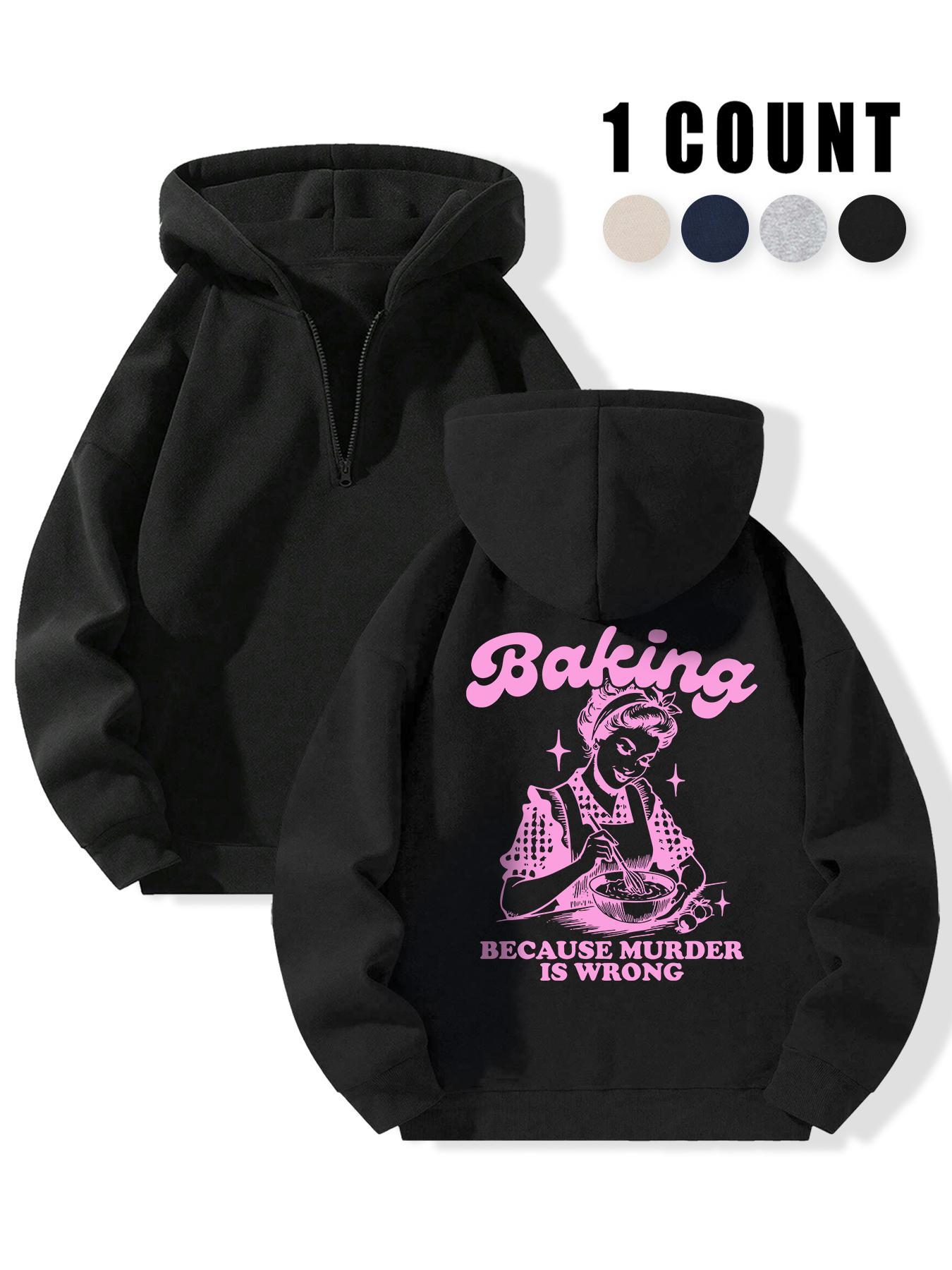 Women's Letter Print Drop Shoulder Hoodie, Fashion Casual Hooded Sweatshirt for Daily Holiday Outdoor Wear, Women Clothing for Fall & Winter, Casual Streetwear Sweatshirt