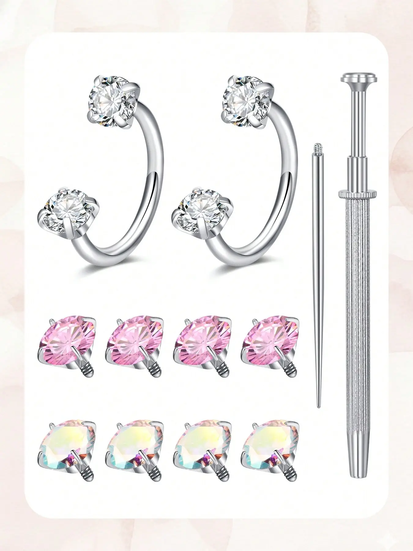 18Gauge Horseshoe Nose Rings for Women Silver Gold Stainless Steel Heart Horseshoe Rings Internal CZ Nose Ring Tragus Horseshoe Earrings Silver Gold Cartilage Helix Tragus Earring Hoops Labret Lip Piercing Jewelry Small Septum, Helix Pierced Ring