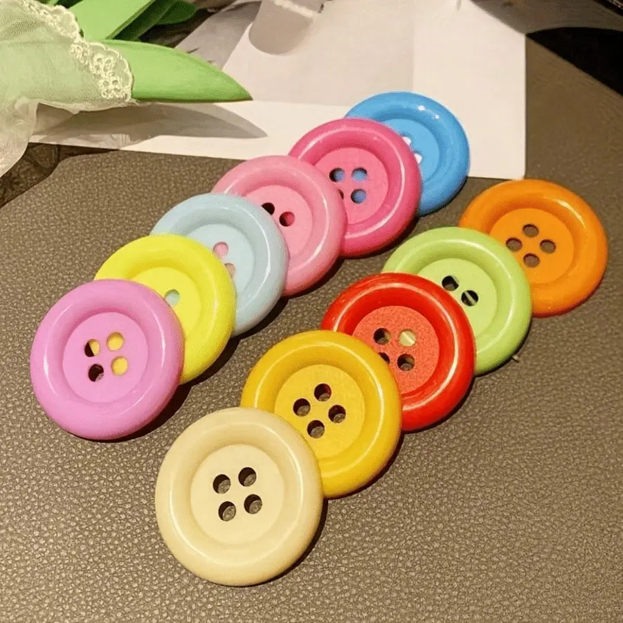 10PCS Large Colorful Plastic Craft Buttons - Oversized Sewing Buttons for Scrapbooking, Bag Accessories, Clothing Embellishments & Handmade Projects, Diy Crafts, Card Making, Craft Projects