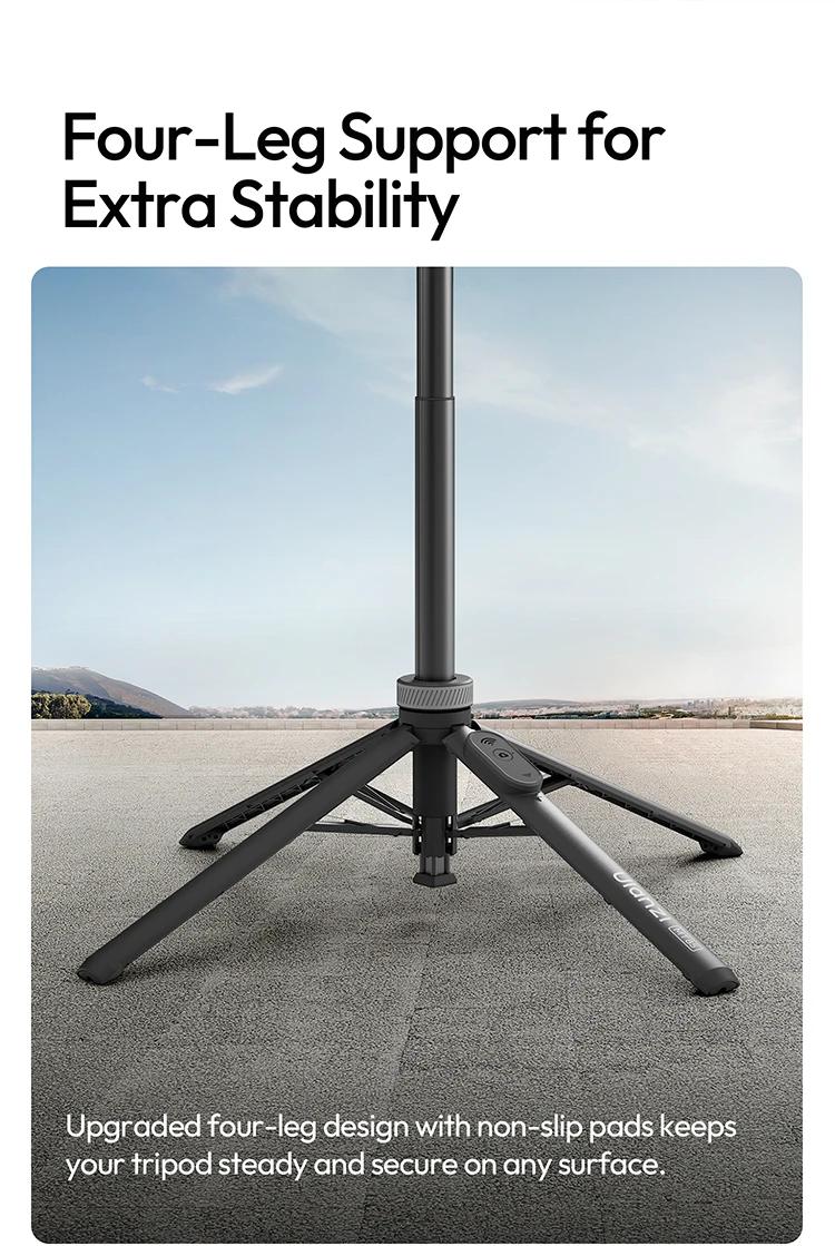 Ulanzi MT85 Smartphone Selfie Stick Phone Automatic Tripod Stand 1.5M With Bluetooth Controller 10M Wireless Magsafe Quadruped