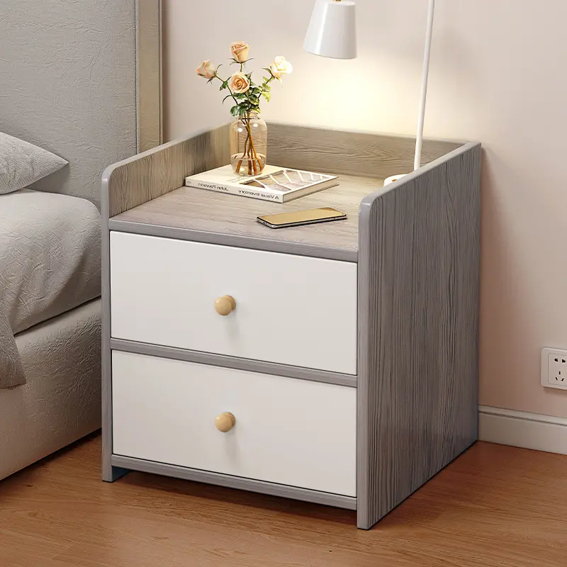 Simple modern bedside table, small household storage cabinet, storage rack for bedroom