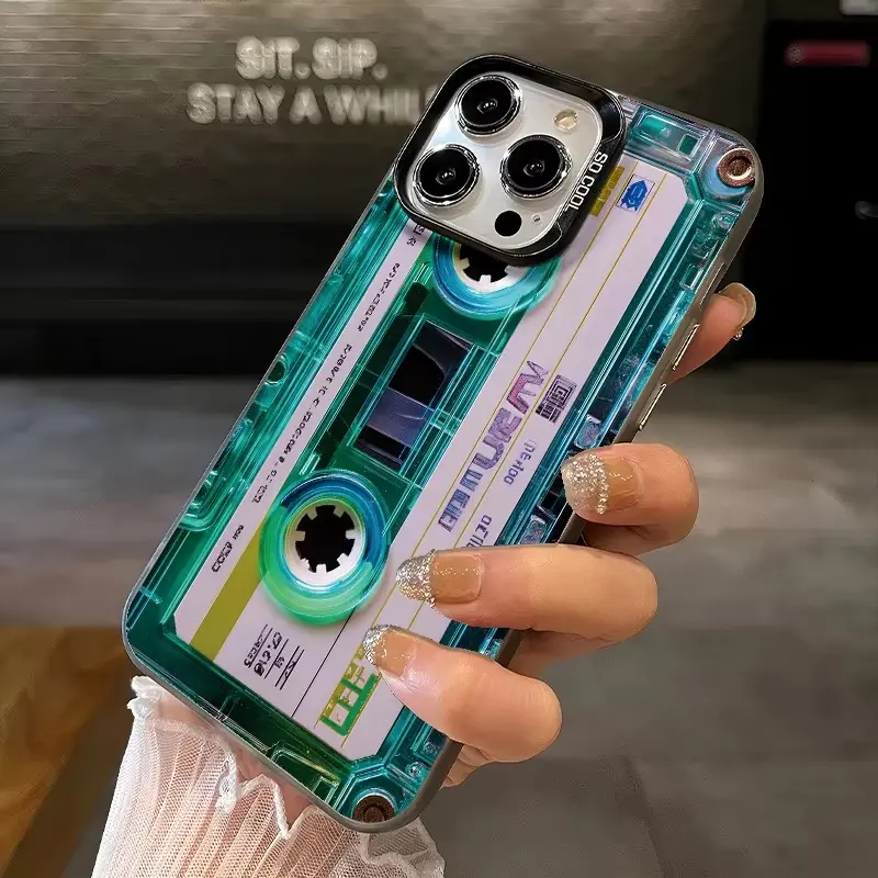 Cassette Creative Phone Case, suitable for Samsung Galaxy A37 A57 A17 A07 A16 A06 A35 A55 A25 A05S A15 A56 A54 A36 A34 A24 A26 4G 5G, suitable for iPhone 17/16/15/14/13/12/11/X/XS/XSMAX/XR/16E/17E, a gift for friends, family, and yourself tiktokshopbackto