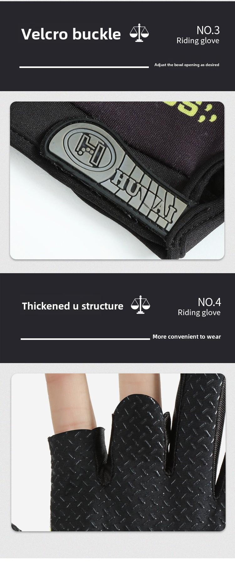 Cycling Lure Fishing Gloves UV Protection Windproof Breathable Cut-Resistant Non-Slip Three-Finger Gloves for Spring Summer Winter Sports Fishing Gear