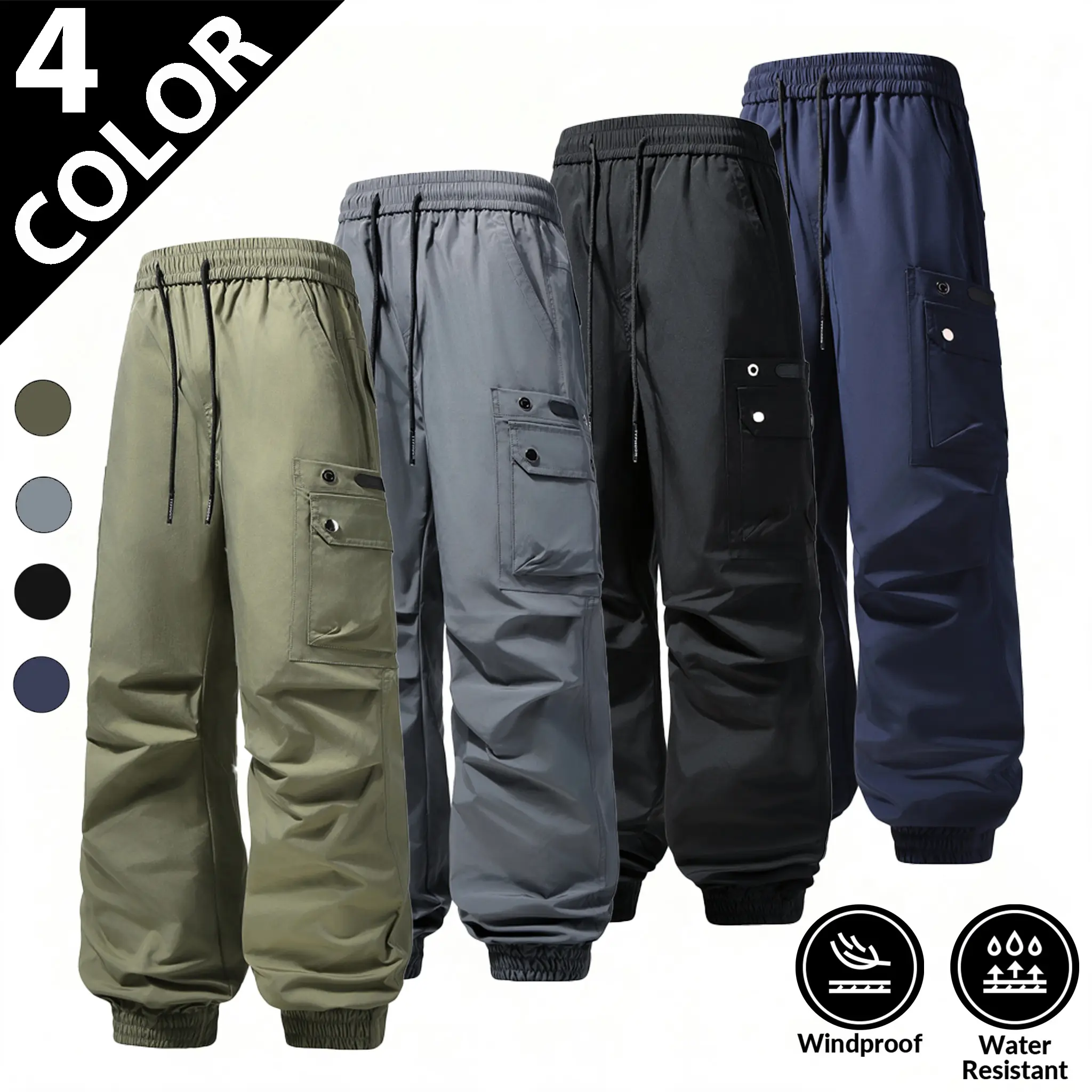 2026 New‑Arrival Men’s Casual Pants, functional three‑proof shell trousers built for outdoor sports and daily wear. This durable long cargo pant features three‑proof performance, delivering water‑repellent, wind‑resistant and stain‑resistant properties to