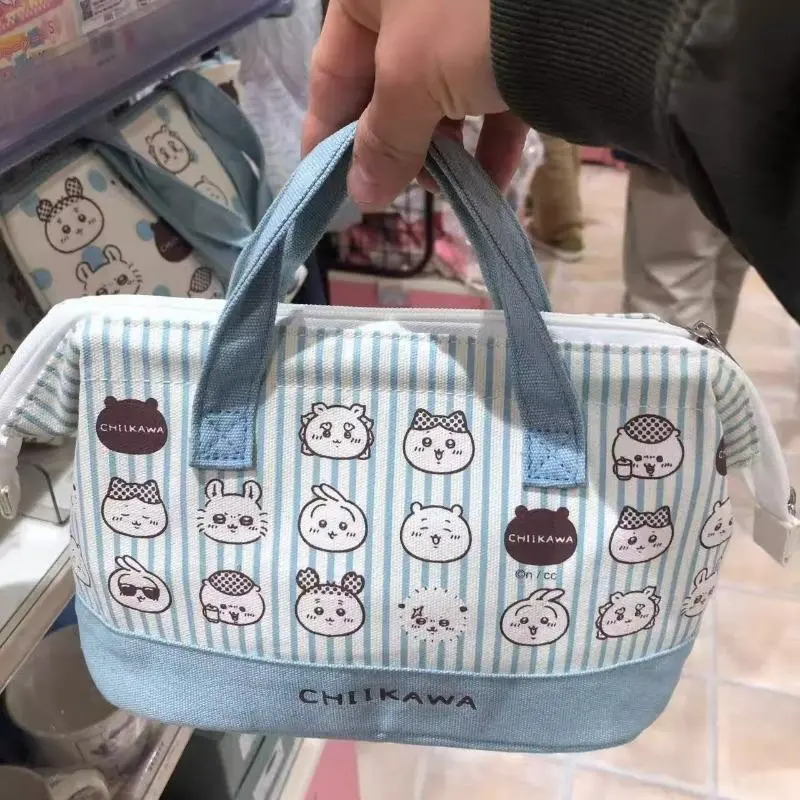 Cartoon Cute Chiikawa Hachiware Canvas Bag Kawaii Insulation Bag Anime Bento Bag Lunch Pack Sweetness Schoolchildren Gifts
