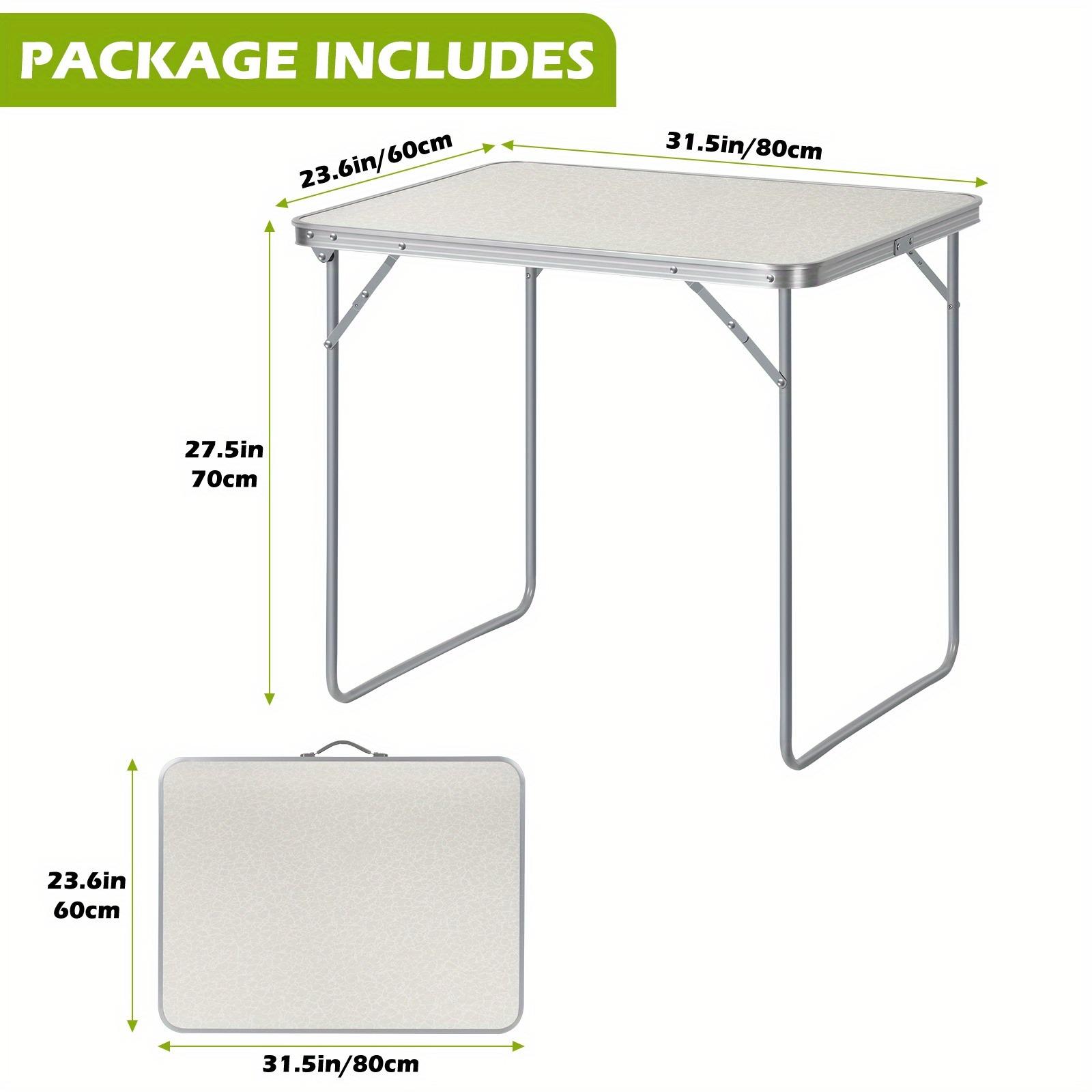 Multifunctional Folding Camping Table, 60*80*70cm, Portable Outdoor Table, Assembly Free, With Carrying Handle, Suitable for Camping, Picnic, Seaside, Outdoor Gathering, Party