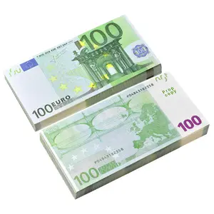 100pcs Euro Pet Memorial Coins, Euro Props, Floral Decorations, Paper Decorative Items, Collectible Ornaments, Home Décor, Prank Euro Counterfeit Bills