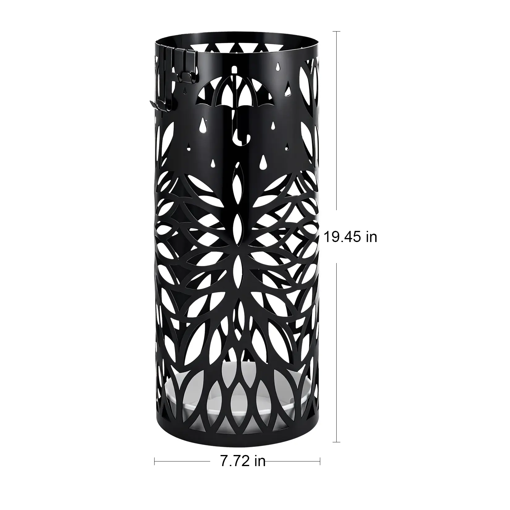 Freestanding Umbrella Stand - Cold Rolled Steel Round Tube Holder - Entryway Organizer for Medium/Large Umbrellas, Canes & Walking Sticks