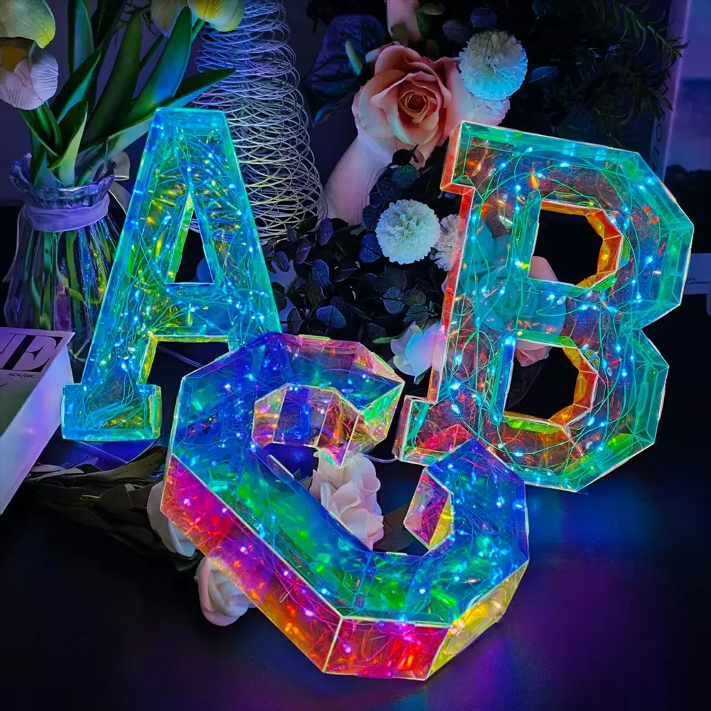 LED Letter Light Sign, DIY Combination Letter Lamp, Night Light for Parties, Weddings, Christmas, Home, Bar Decor, Holiday Gifts