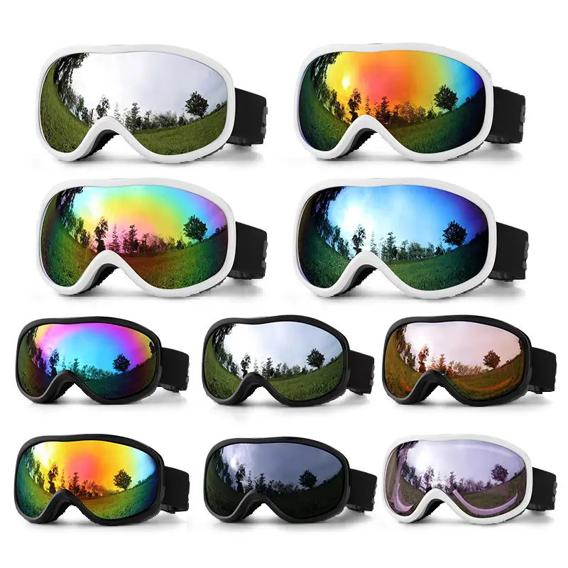 European and American spherical ski goggles 2026 new ski goggles double-layer anti-fog men's and women's outdoor ski glasses
